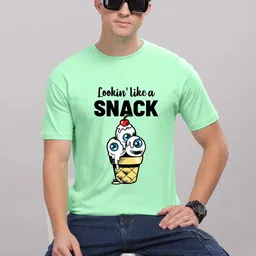 FALTU.CO Men Printed Drop-Shoulder Sleeves Pure Cotton T-shirt image 4