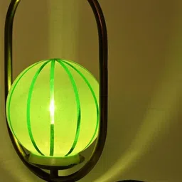 SOMIL Pack of 2 Printed Glass Table Lamp image 3