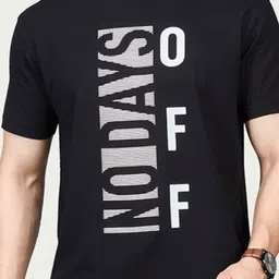 BE POSITIVE Men Typography Printed T-shirt image 2