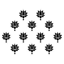 Comet Busters Lotus Design Adhesive Handcrafted Bindi - Black image 4