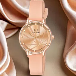 CHARLIEKEEN Women Brass Dial & Straps Analogue Watch CC-LR005-RG-RG-image-9