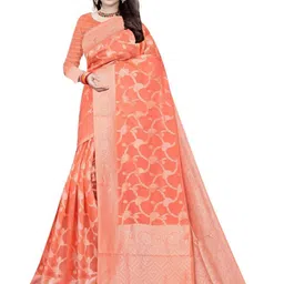 KALINI Woven Design Zari Pure Cotton Banarasi Saree image 1