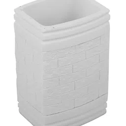 Myntra Elegant Homes Set Of 4 White Textured Serenity Bath Accessories image 3