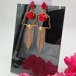 MUNMUN'S Geometric Drop Earrings-picture-21