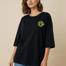 BENNY BROOKS Women Round Neck Typography Printed T-shirt image 4