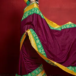 Meena Bazaar Woven Design Zari Saree image 3