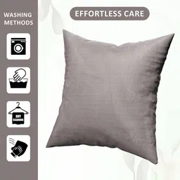 Kuber Industries Grey 2 Pieces Self Design Square Cushion Covers image 5