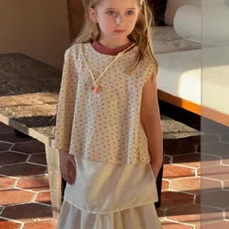 LULU & SKY Girls Polka Dot Print Cotton Top image 5