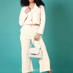 LIMEROAD Women Solid Pleated Trousers image 2