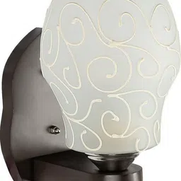 1ST TIME White & White Printed Wood Traditional Frustum Shaped Wall Lamp-picture-20