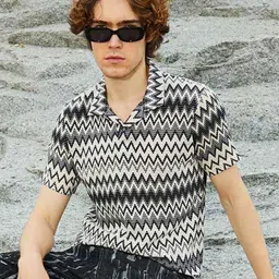 Campus Sutra Men Striped Polo Collar Pockets T-shirt-picture-10