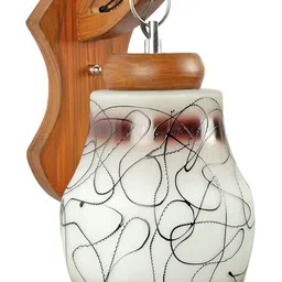 1ST TIME White & White Printed Wood Traditional Wall Lamp-picture-37