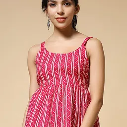 Womenster Women Batik Printed Cotton Peplum Top-picture-39