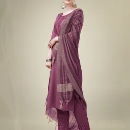 HI FI NX Women Paisley Embroidered Regular Kurti with Churidar & With Dupatta image 5