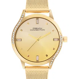 French Connection Women Embellished Dial & Stainless Steel Bracelet Style Straps Analogue Watch FCN082GM-image-14
