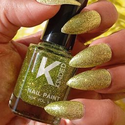 KINDED Topper Coat Glitter Textured Nail Polish- 9 ml- Glitz Kiwi Green 46-picture-25