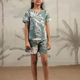 SANSKRUTIHOMES Girls Tropical Night suit SE-NSS-KID-60-White-picture-17