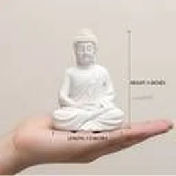 Essential White Buddha Idol Showpiece image 5