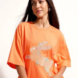 Street By Tokyo Talkies Women Graphic Printed Round Neck Oversized T-shirt-picture-37