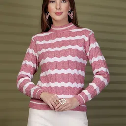 Moda Rapido Women Colourblocked Woollen Pullover-picture-13