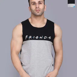 SLOWLORIS Men 2 Colourblocked Monochrome Raw Edge Slim Fit T-shirt-image-84