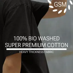 Elibolz Graphic Printed Round Neck Drop-Shoulder Sleeves Cotton Oversized T-shirt image 5