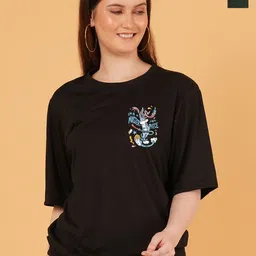 Kushi Flyer Women Pack of 2 Graphic Printed Round Neck T-shirts-picture-12