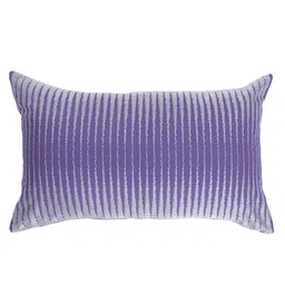 MASPAR Purple & Grey Embroidered Pure Cotton Rectangle Cushion Cover-picture-15