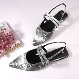 Styli Women Ballerinas with Buckles Flats-picture-14