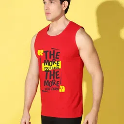 WOOSTRO Men Pack of 2 Typography Printed Round Neck Cotton Slim Fit T-shirts image 5