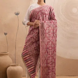WEAVERS VILLA Women Floral Woven Design Shawl-picture-19