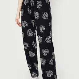 max Women Pure Cotton Printed Mid Rise Lounge Pants-image-95