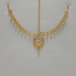 Mansi Jewl Point Gold-Plated Maang Tikka Head Jewellery-picture-20