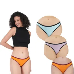 ORLIZEA Set Of 3 Cotton Blend Thongs-image-63