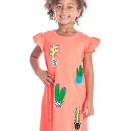 Cherry Crumble Girls Flutter Sleeve A-Line Dress-image-22