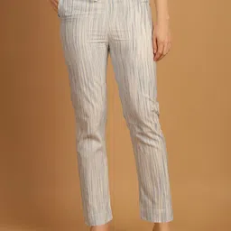 CORSICA Women Striped Tailored Trousers-image-91