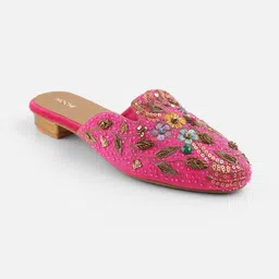 Mochi Embellished Block Mules-picture-33