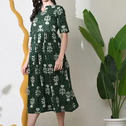 KALINI Floral Print A-Line Midi Dress image 3