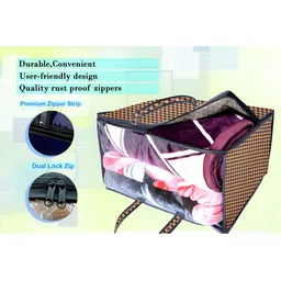 Stylista Brown & Black 2 Pieces Printed Waterproof Storage Bag Organisers With Zip image 5