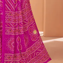 Saree mall Bandhani Pure Chiffon Bandhani Sarees image 3