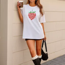 Moda Rapido Women Typography Printed T-shirt image 3