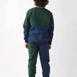 Anthrilo Boys Colourblocked Round Neck Sweatshirt With Jogger image 2