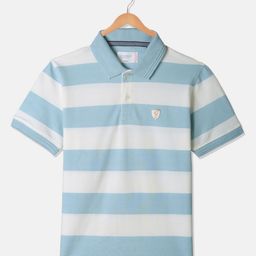 Octave Boys Striped Polo Collar Cotton T-shirt-picture-19