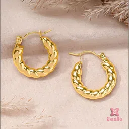 Estailo fashion Contemporary Hoop Earrings-picture-33