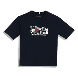 Tommy Hilfiger Boys Typography Printed Applique T-shirt-picture-35