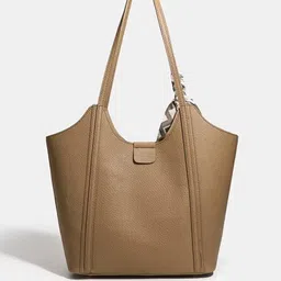 StyleCast Women Solid Structured Hobo Bag with Scarf-image-5