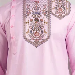 DEVOILER Men Printed Sequinned Grandeur & Majestic Artwork Kurta image 2