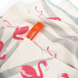 Thirsty Towel White & Pink 2 Printed Bamboo 210 GSM Bath Towel image 5