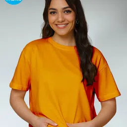 FBAR Women Solid Round Neck Cotton T-shirt-picture-3