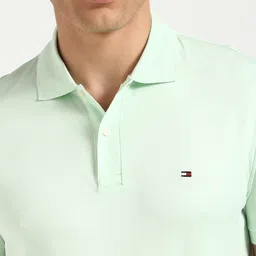 Tommy Hilfiger Men Solid Polo Collar Cotton T-shirt image 5